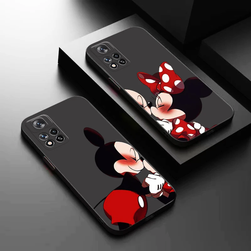 Disney Mickey Mouse Phone Case For Xiaomi Redmi 13C 12 12C 10X 10C 10 9 9A 9C 9AT 9i Liquid Silicone Shell