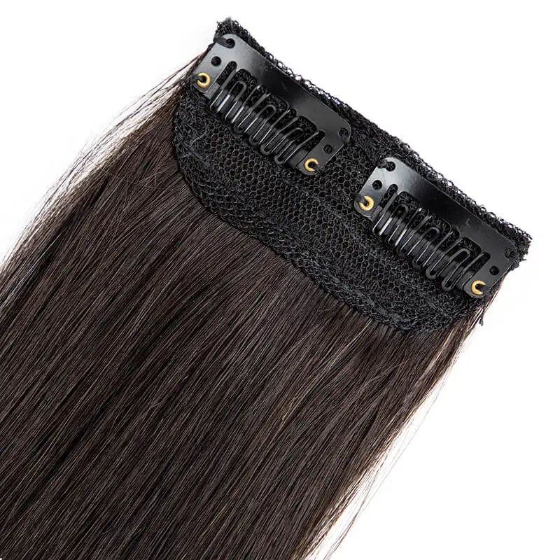 Clips-in One Piece 7g-17g 4-12Inch Machine Made Remy Hair With 2 Clips In Human Hair Extensions 100% Natural Straight Hair