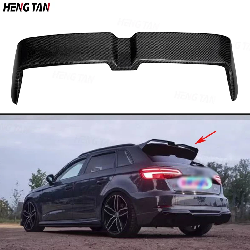 

For Audi S3 RS3 A3 8V Sline Hatchback 4 Door 2014-2018 Not 2 Door Car Rear Trunk Spoiler Rear Wing Tail Wing Carbon Fiber Parts