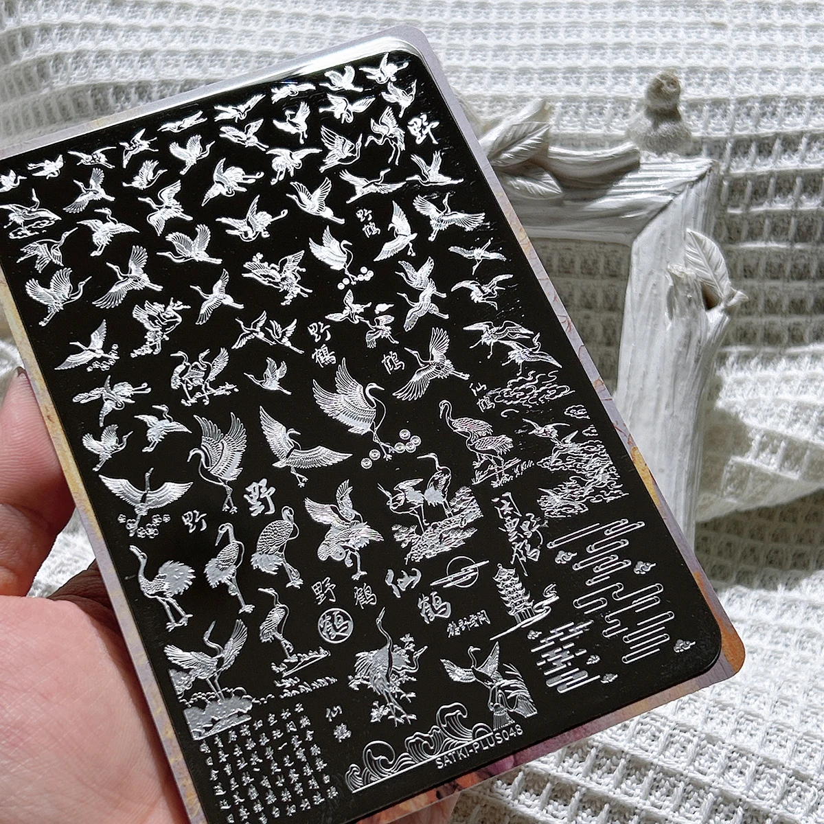 

Nail Art Stamping Plate Stamping Steel Plate Beginner-Friendly No-Painting Nail Decoration Template Flower Fairy Crane Dragon Phoenix Transfer Stamping Plate Stamping Gel Nail Polish Mold Nail Stamping Template Transparent Transfer Silicone Stamp Steel Pl