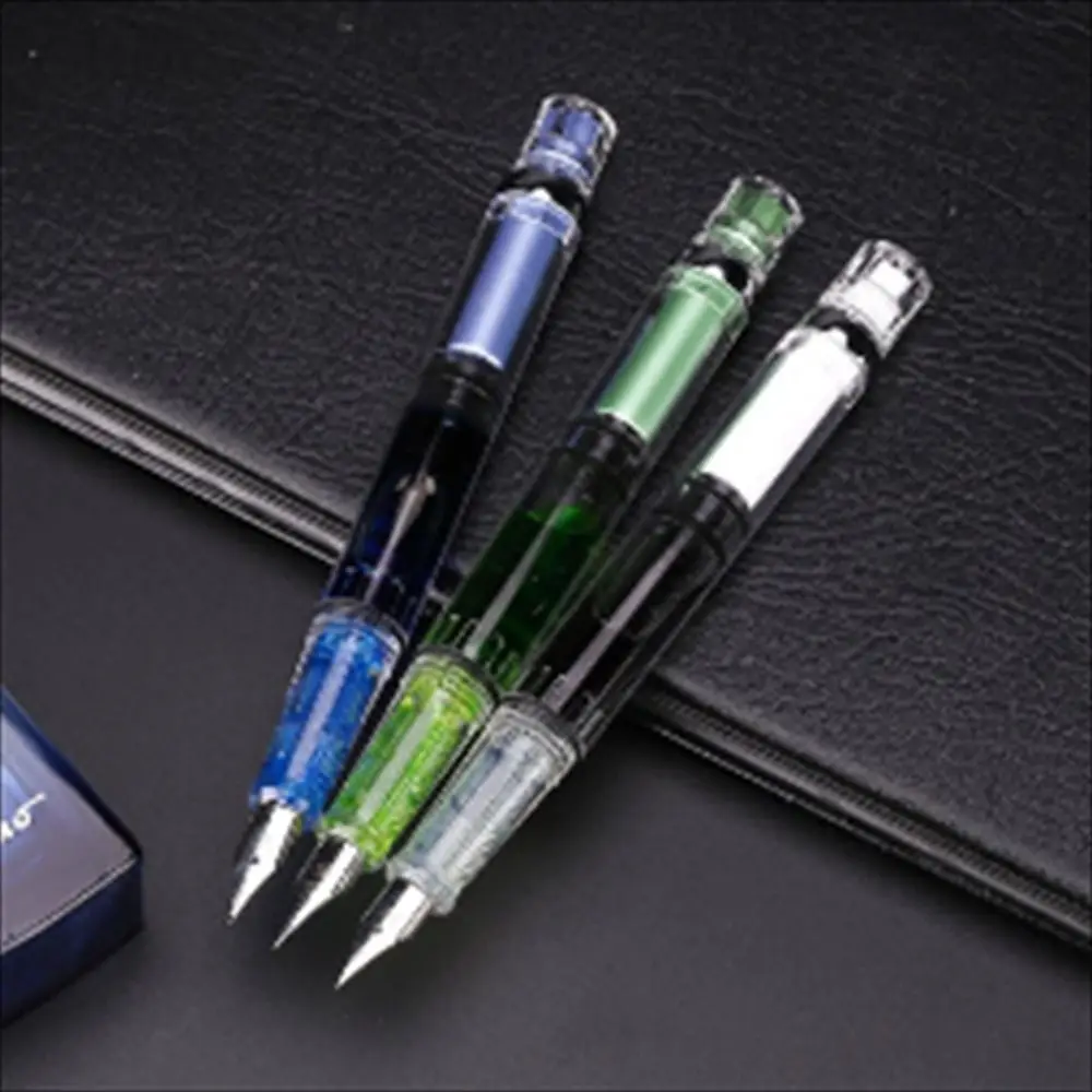 Office School Supplies Business 0.38mm Large Capacity EF Nib Fountain Pen Writing Pen Ink Pens Piston Fountain Pen