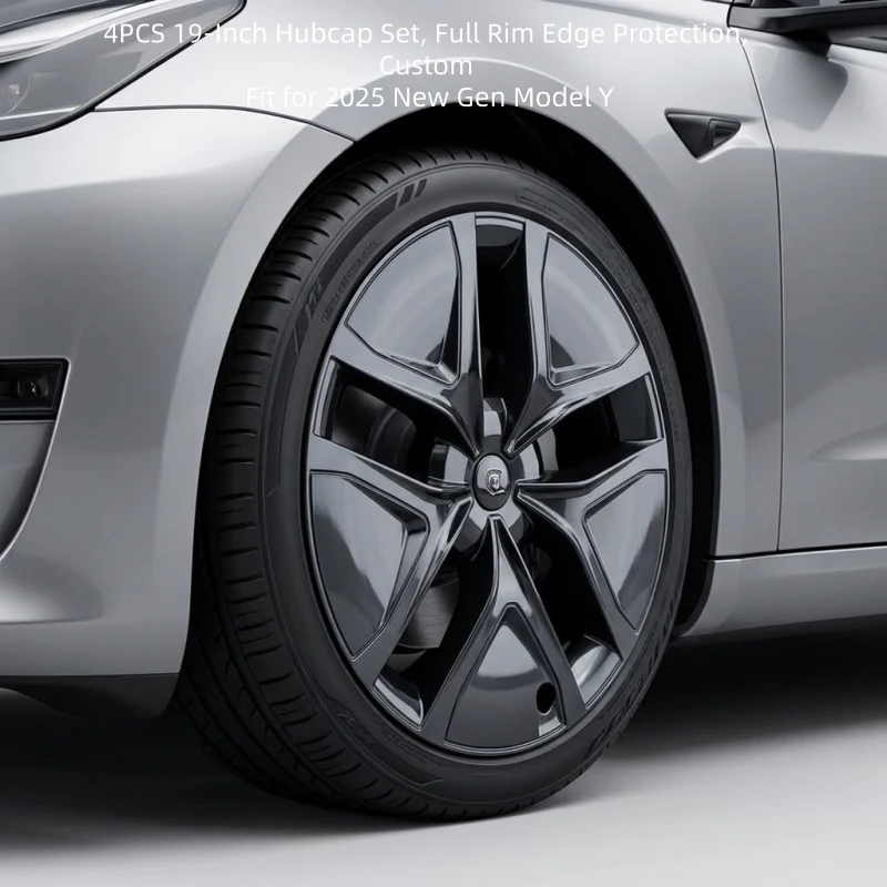 4PCS For Model Y Juniper 2025 202 19In Wheel Cover Full Rim Edge Protectors Replacement Hubcaps Auto Modification Accessories