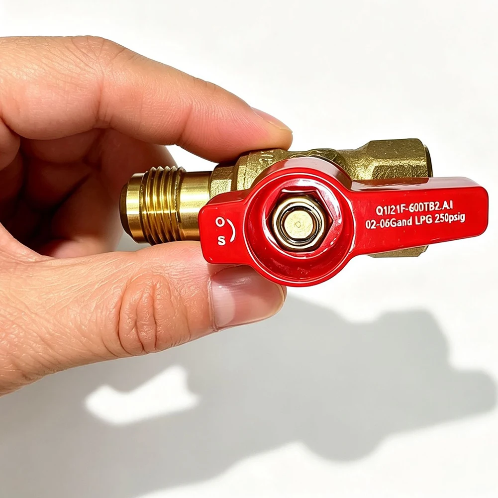 Brass Gas Ball Valve 1/2 Inch Female NPT with 90 Degree Quick Opening Handle Kit for Natural Gas Propane Systems