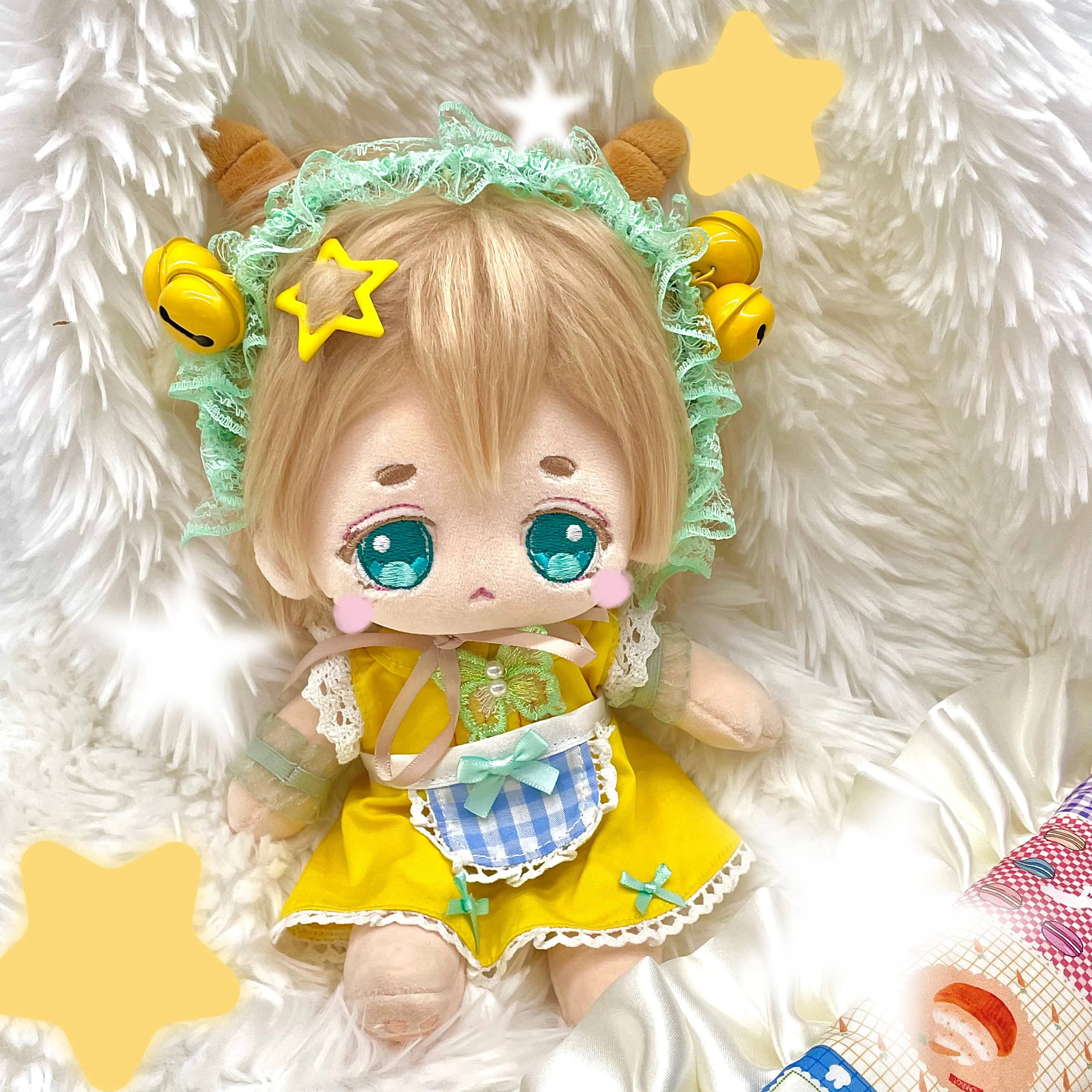 

New Design 25cm Cute Stuffed Cotton Plush Doll Girls Idol Dress Up Doll