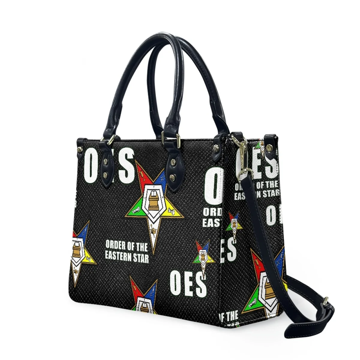 Imagem -03 - Oes Sisterhood Bolsas Personalizadas para Mulheres Estrela do Oriente Bolsa pu Couro Bolsas Cristãs Totes de Luxo Dropshipping