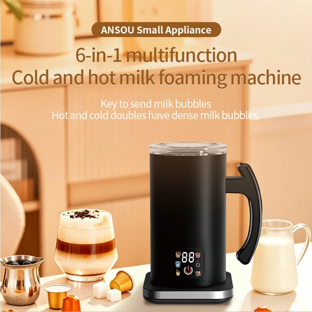 Automatic Electric Milk Frother 6 in 1 Foam Maker Yogurt Maker Hot Cold Cappuccino Latte