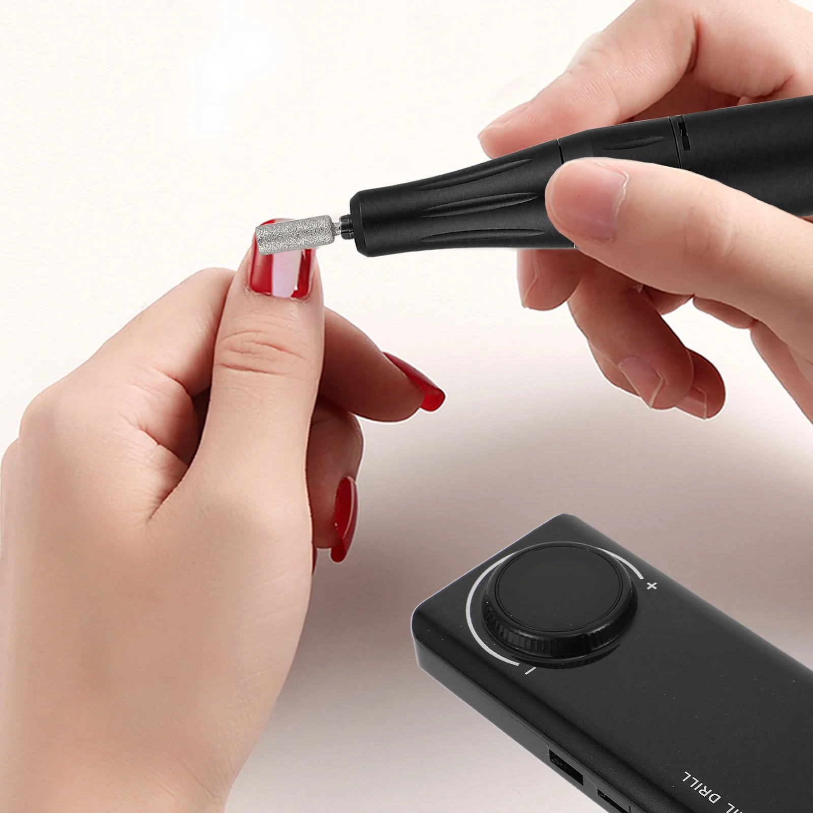 Electric Nail Drill Pen Rechargeable USB Powered Manicure Grinding Tool for Fingernail Polishing Portable Nail Art Trimmer