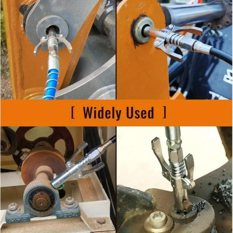 Alat Gemuk Nosel Coupler 10000 PSI Pompa Selang Jarum Suntik Minyak Grease Gun Konektor Adaptor Rilis Cepat Gigi Pegangan Ganda/Tunggal