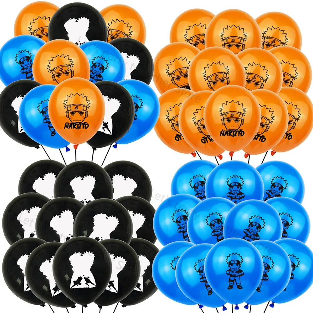 15Pcs Latex Ballon Sasuke Narutoed DIY Gift Party Supplies Kid Boy Birthday Family Event Party Decoration Party Accessories Bal