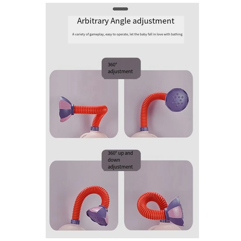 휴대용 욕조 스프링클러 워터 펌프, 아이 목욕 스프레이 장난감, 재미있는 아기 선물-B