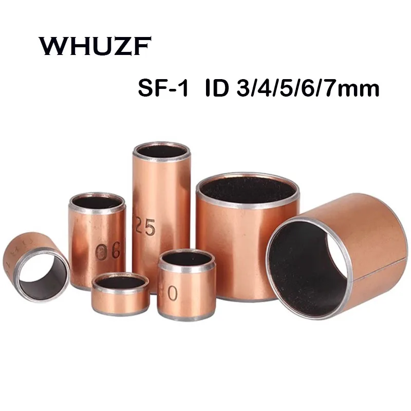 

50 шт., безмасляная самосмазывающаяся композитная втулка подшипника из медного сплава, внутренний диаметр 3/4/5/6/8/10/12/16/20/25