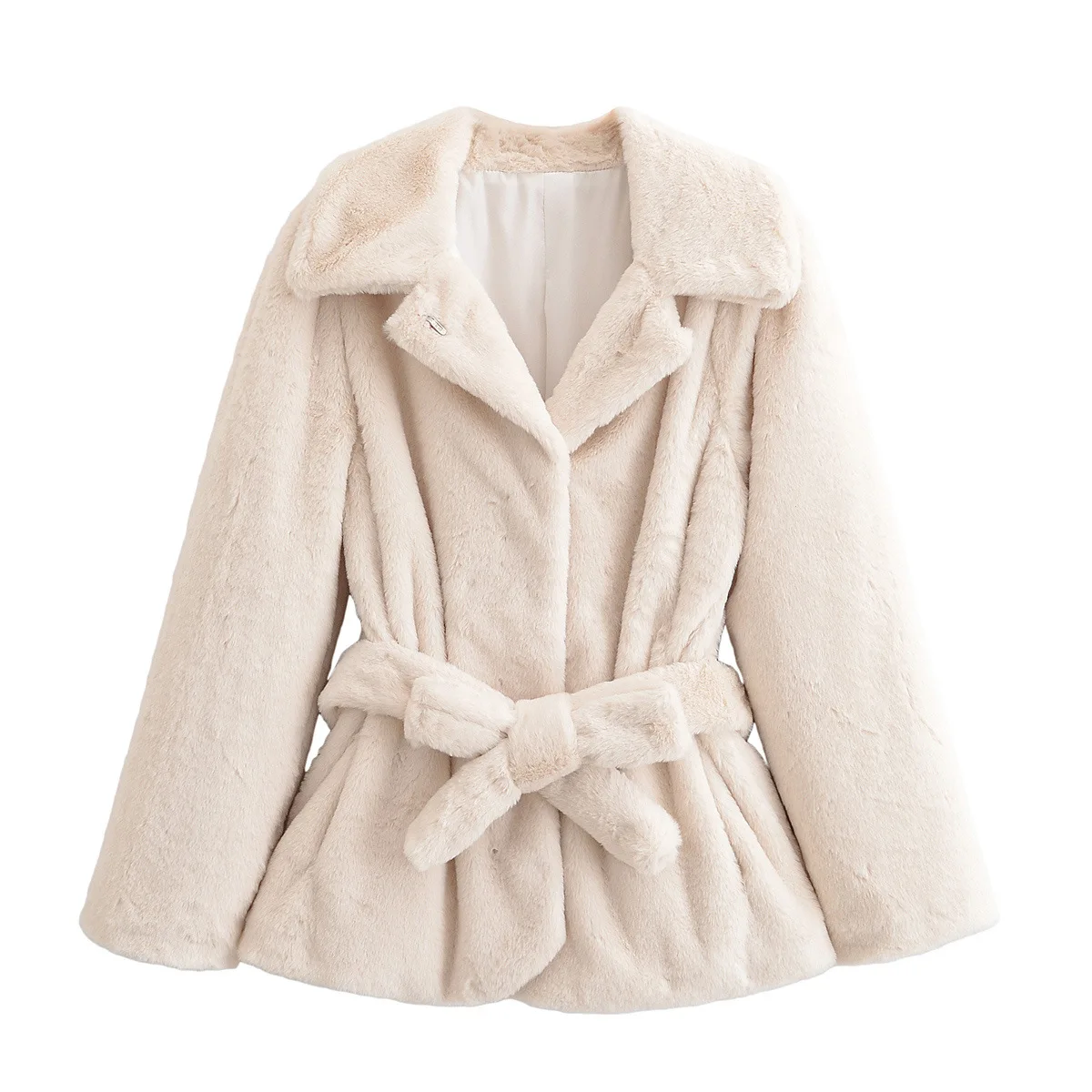 

2026 Early Spring New Women's Clothing Fashion Versatile with Belt Artificial Fur Coat Coat Women