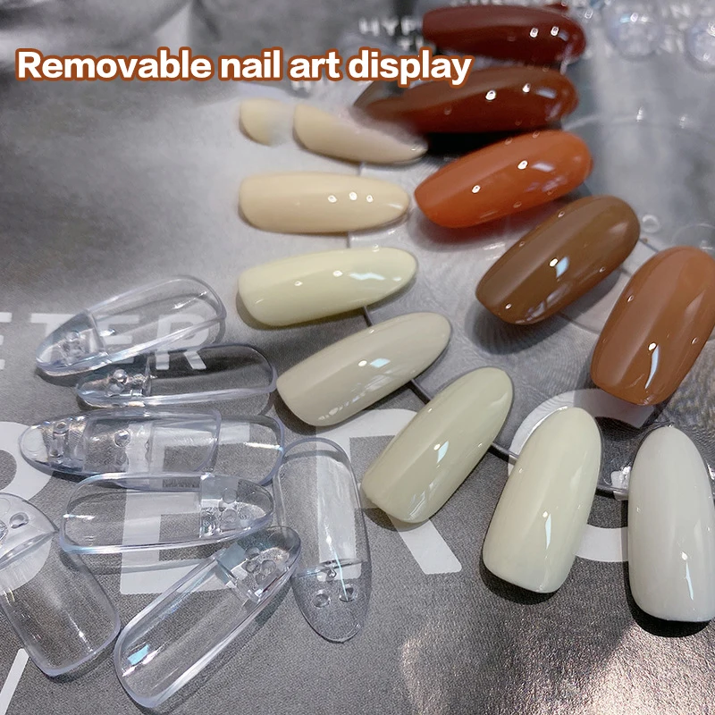 Nail Swatches Color Card Display Chart Gel Polish Template Nail Art Tips Sample Stand Nail Polish Practice Acrylic Palette