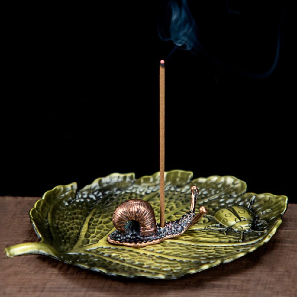 Marienkäferblatt-Räuchersitz, Räucherplatte, Schnecke für den Innenbereich, Sandelholzofen, kreativer antiker Räuchersitz, Linie, Räucherofen