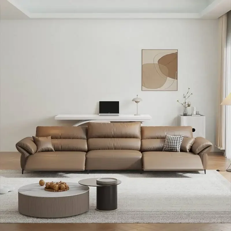 

Italian Design Brown Sofas Electric Reclining Luxury Armchair Salon Sofas Puffs Double Lounges Divano 2 Posti Furniture Home