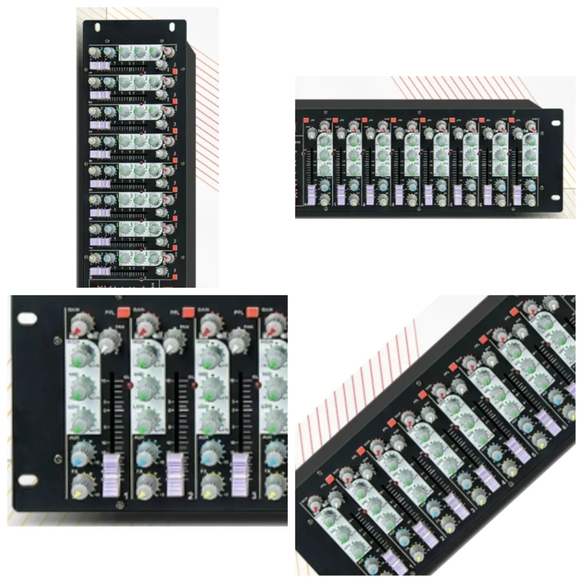 Conference room 8-way audio control panel cabinet type