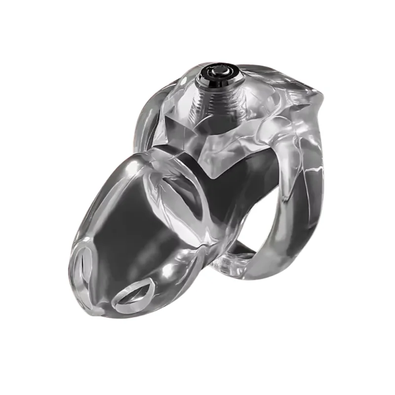 New HT-V5 Male Resin Chastity Lock Breathable Rooster Cage 4-Size Stem Lock Sexual Abstinence Artifact Non Harming Skin Sex Toy
