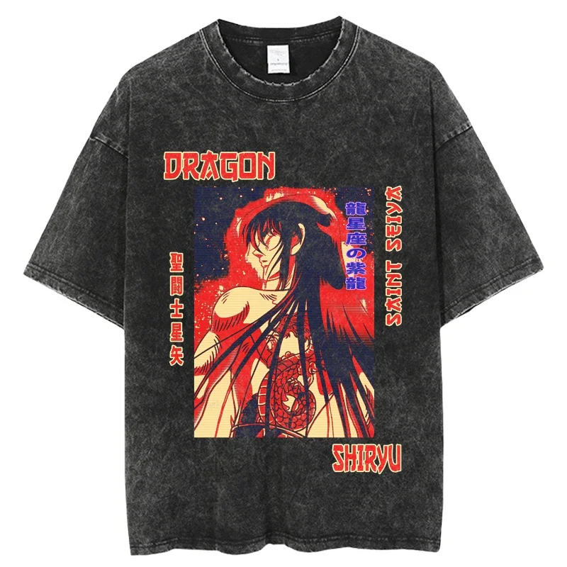 Saint Seiya Print T Shirt For Men 2026 Harajuku Casual Short Sleeve Graphic Tee Tops