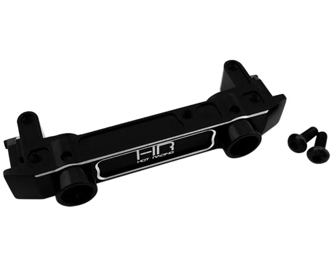 Hot Racing SCX03JF01 Black Aluminum Front Bumper Mount Frame Brace for Axial SCX10 II Jeep (Replaces AX80125/AX31392, 40mm)