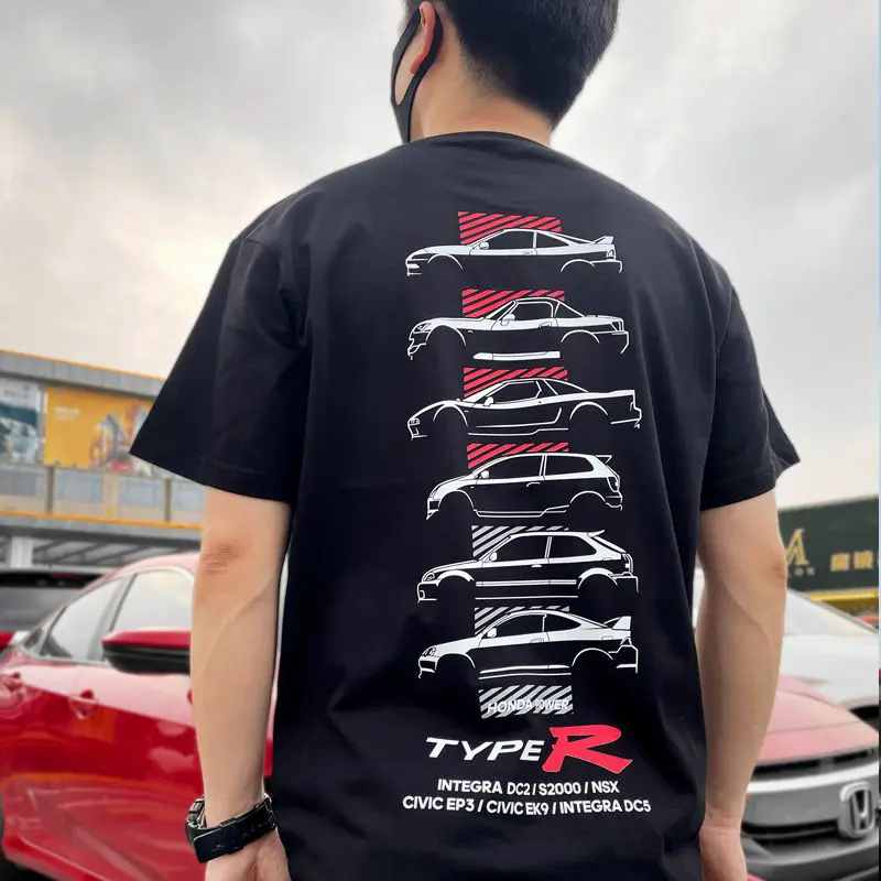 هوندا الرجال والنساء تي شيرت JMD ثقافة قصيرة الأكمام هوندا الإيمان TYPER تعديل سيارة NSX سيفيك DC2 ثقافة الرأس الأحمر S2000 صالح #5