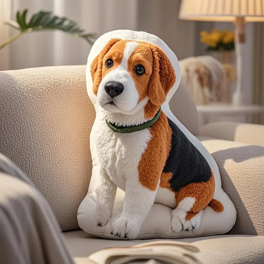 Customize your favorite pet pillow with a soft and elastic short plush material, and use double-sided 3D printing technology