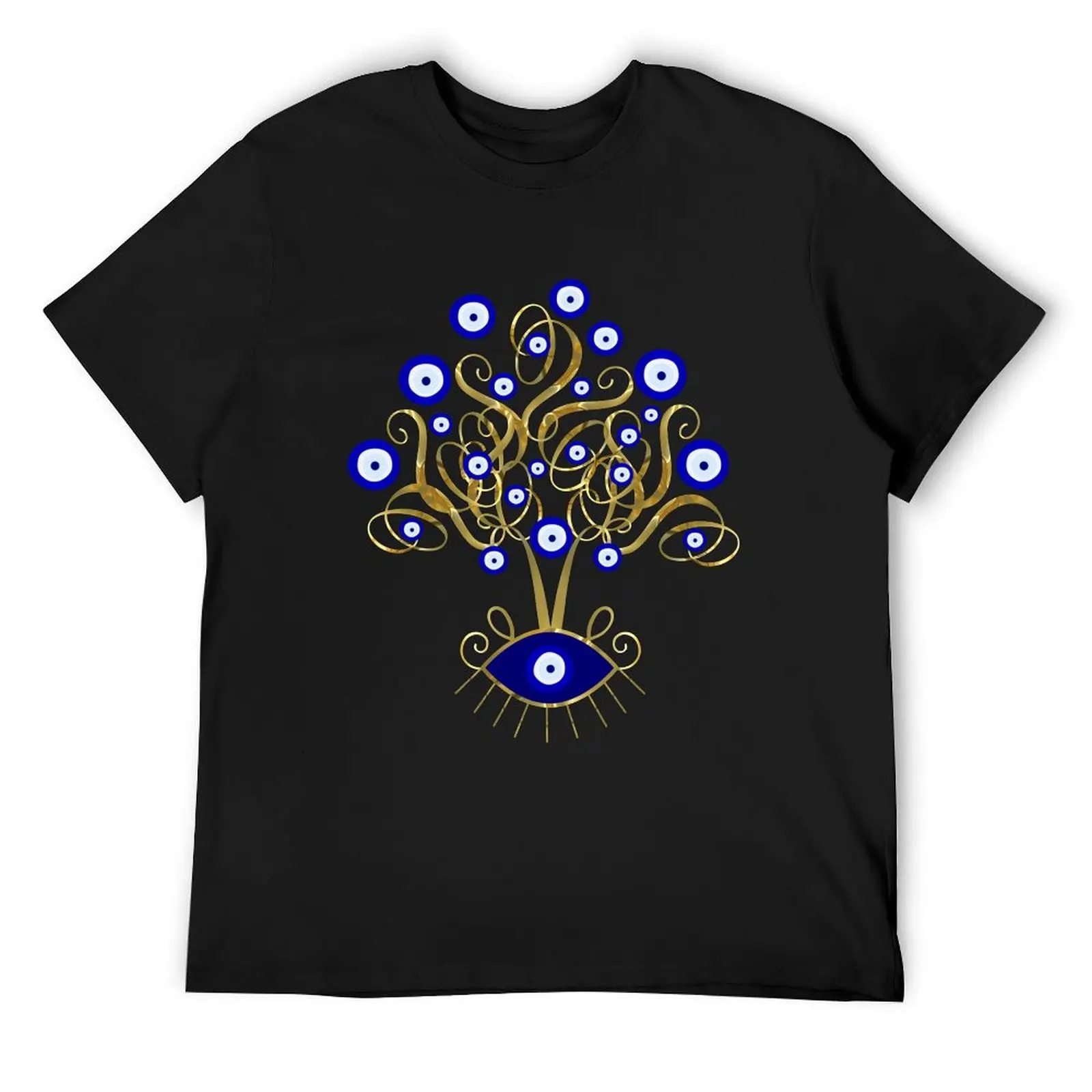 All Seeing Golden Evil Eye Tree T-Shirt customizeds oversized mens white t shirts