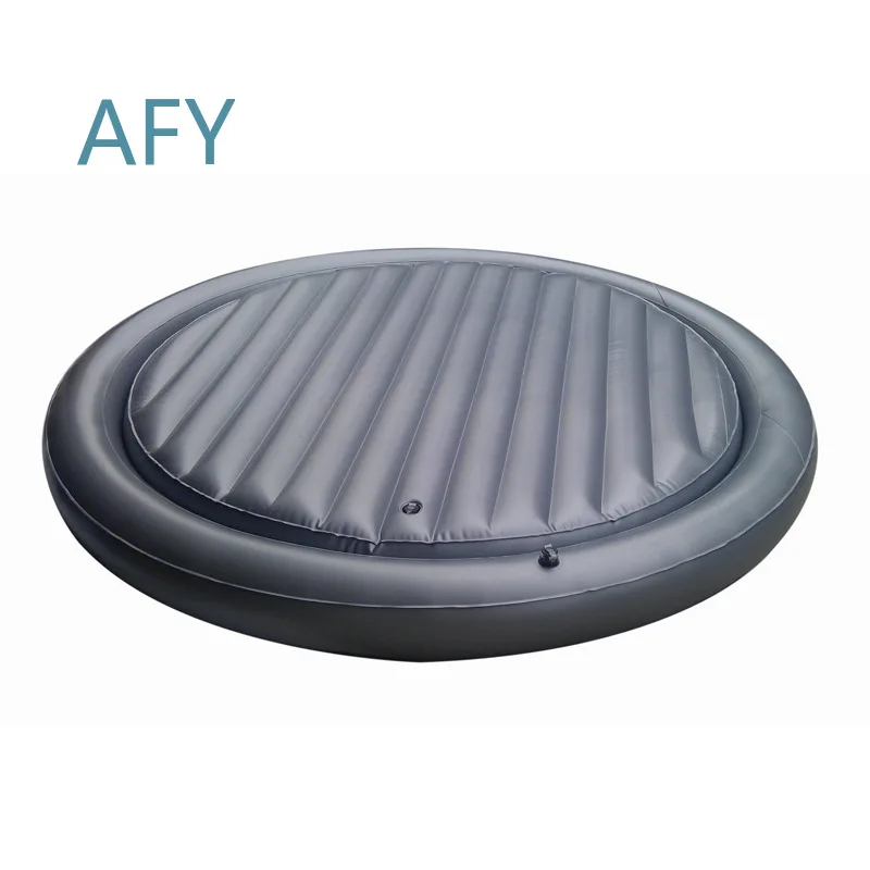 PVC Inflatable Round Bed for Home Use Air Mattress for Water Filled Sleeping Comfort Portable Circular Airbed Outdoor Camping
