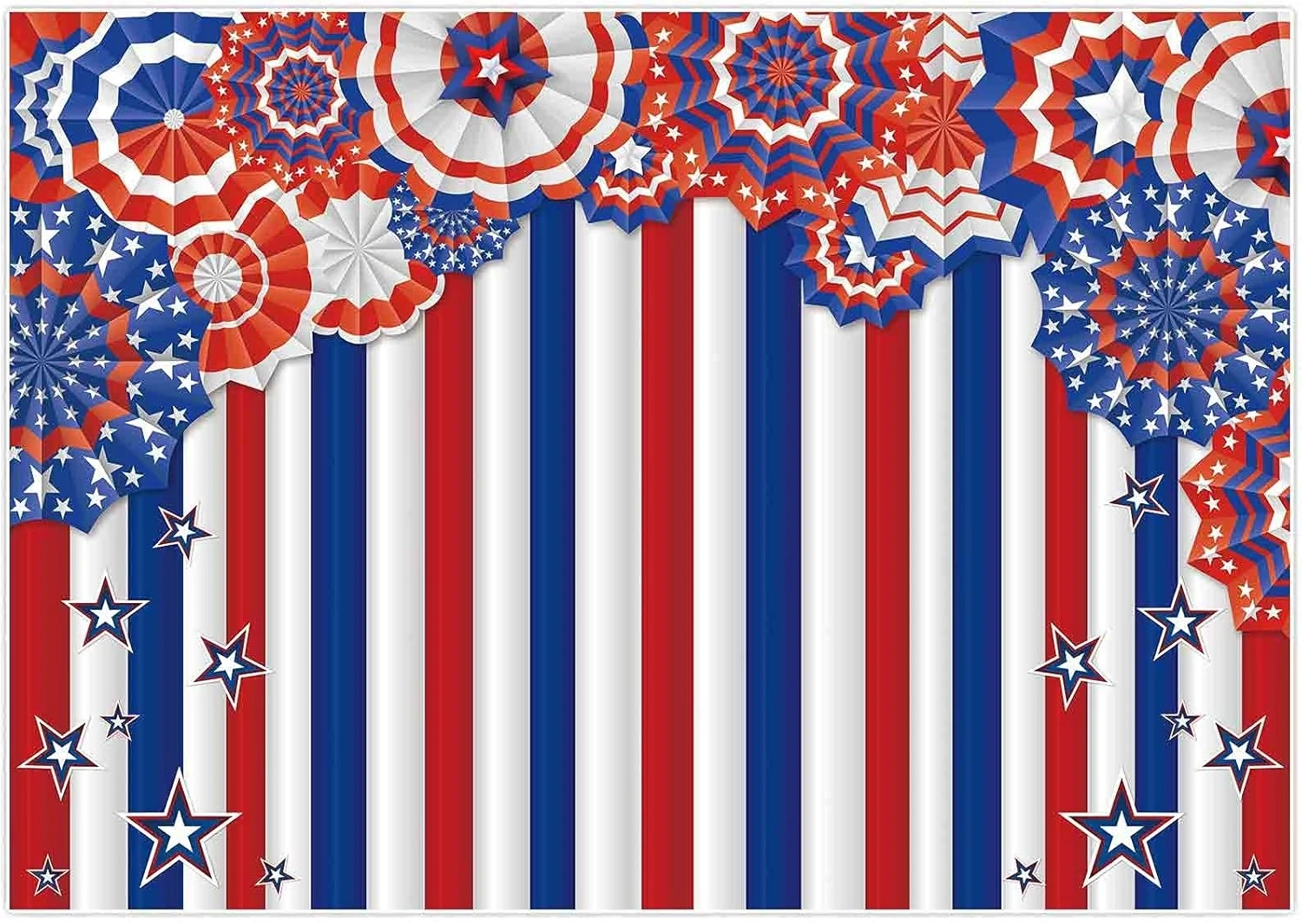 зонтики с цветочной бахромой, синие, красные полосатые фоны с американским флагом, товары для вечеринок, фоны для фотостудии