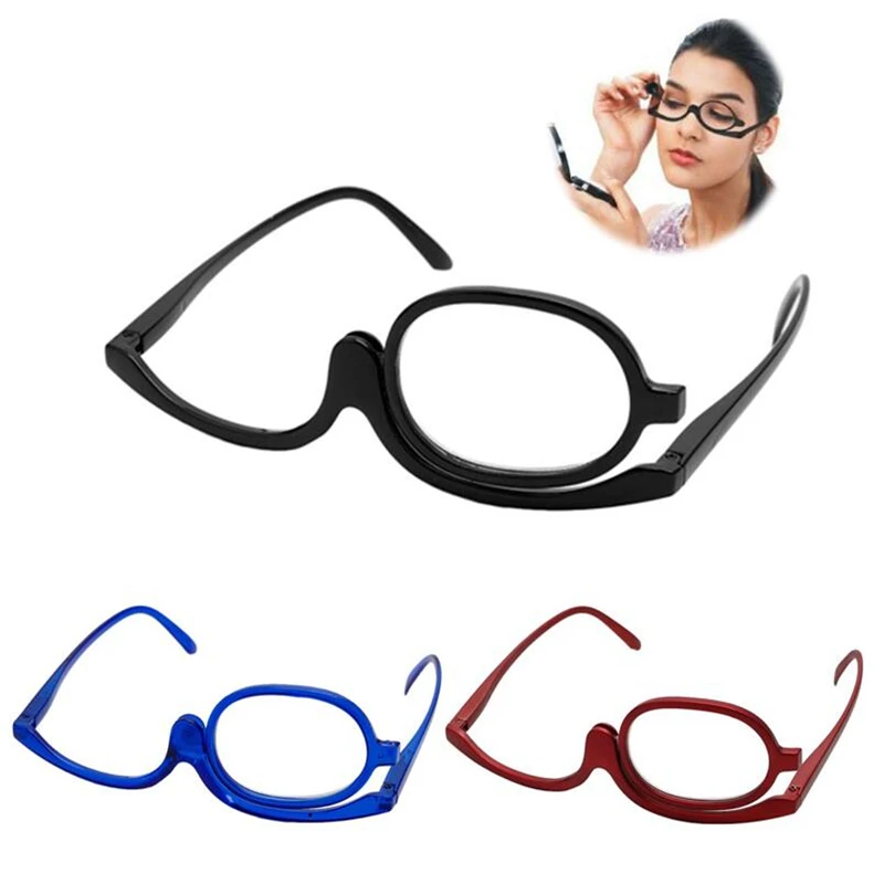 

YURERSH Rotating Makeup HD Reading Glasses Folding Eyeglasses Cosmetic Magnifying Diopter +1.0 +5.0 Eyewear Computer Lenses Y64