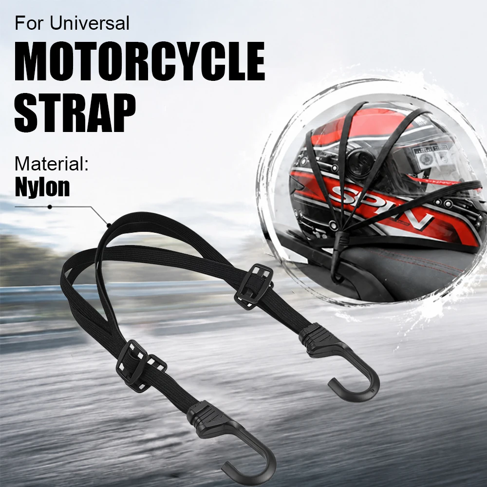 Universal 60cm Motorcycle Luggage Strap For KTM Honda Helmet Gears Fixed Elastic Buckle Rope Protective Net Ebikes Dirt Bikes