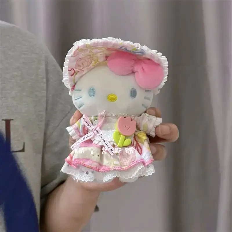 Kawaii Sanrio Hello Kitty peluche poupée sac pendentif dessin animé mignon Anime sac à dos accessoires porte-clés voiture cintre filles cadeaux jouets