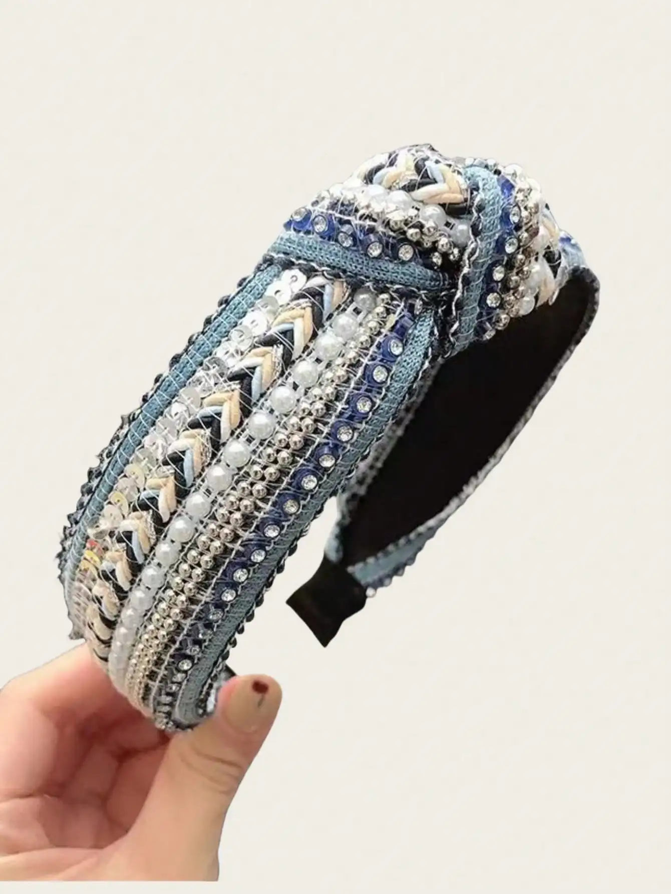

1pc Women Simple Boho Headband, Daily Wear,Hairband,Hair Hoop Headbands Hair Accessories Head Accessories