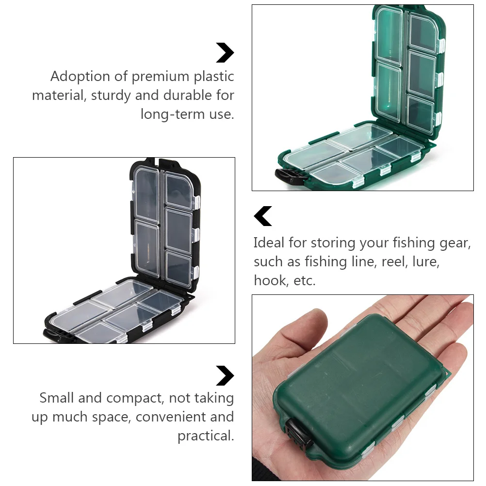 

2Pcs Fishing Accessories Box Organizer Containers Large Tackle Gear Storage Plastic Dividers Hook Lure Supplies Compact