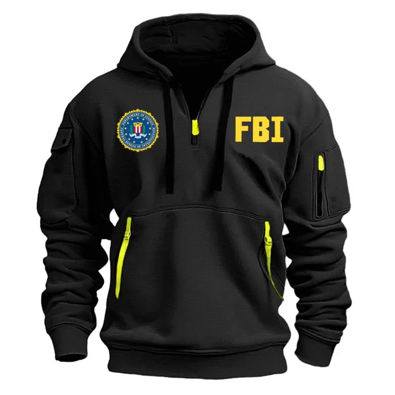 

2025 Fashion Half-zipper men's hoodie, Hip-hop casual sweatshirt, autumn and winter fashion warm top, pullovers and hoodies