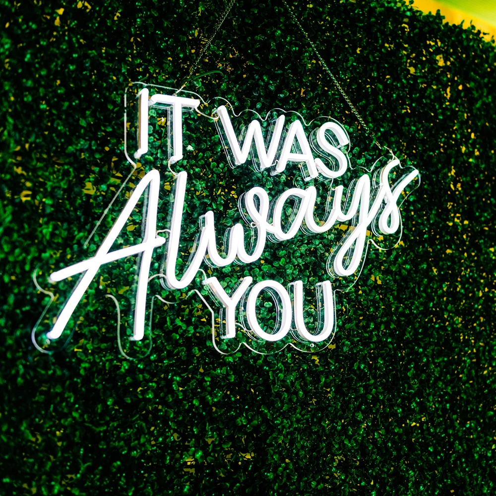 Imagem -03 - Custom Led Neon Light Sign Parede de Fundo Festa de Casamento Noivado Decoração de Casa Presente Personalizado Sempre Foi Você