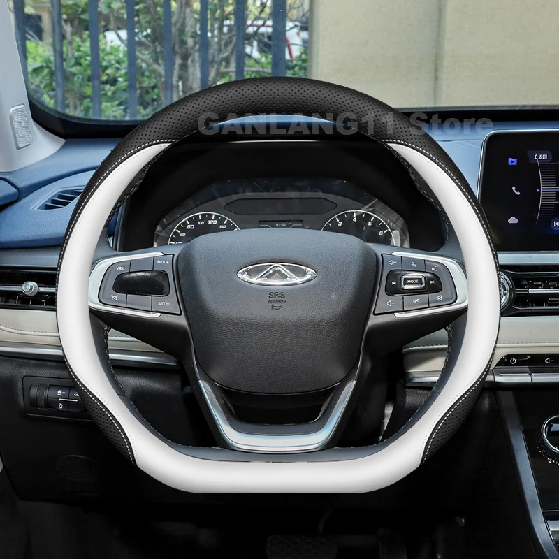 

Leather Car Steering Wheel Cover For Chery Tiggo 4 pro 2021-2025 Ultra Thin Auto Steering Wheel Chery tiggo 4 pro Accessories