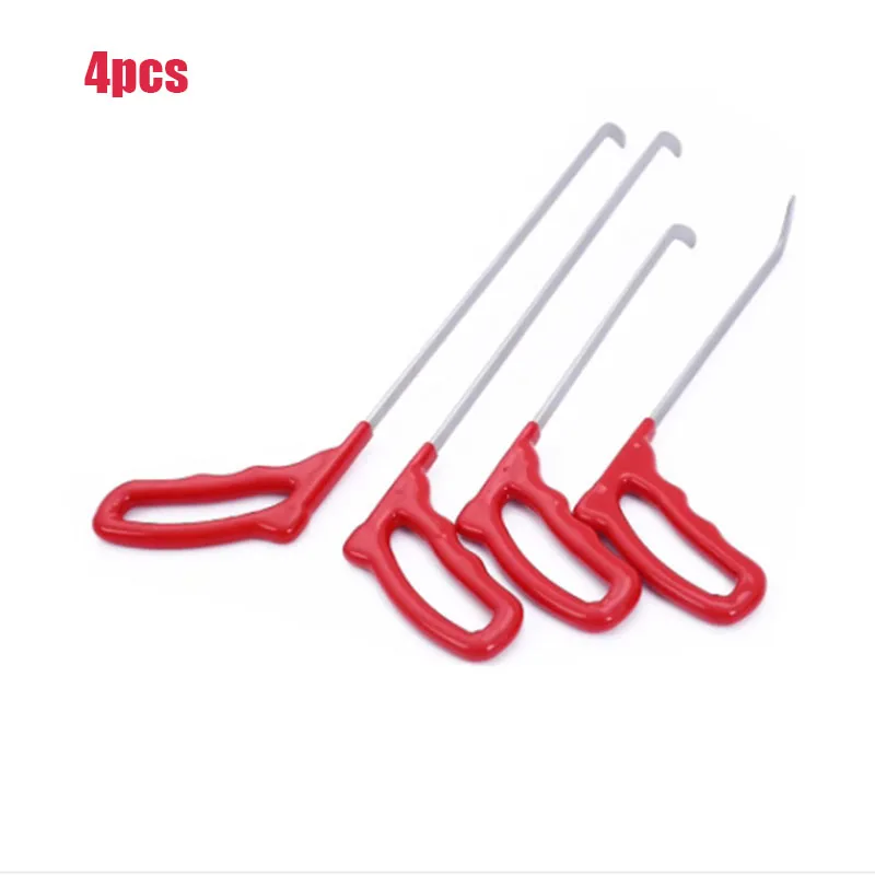 4pcs new unpainted dent repair tool hook rod stainless steel hand tool body dent PDR repair tool