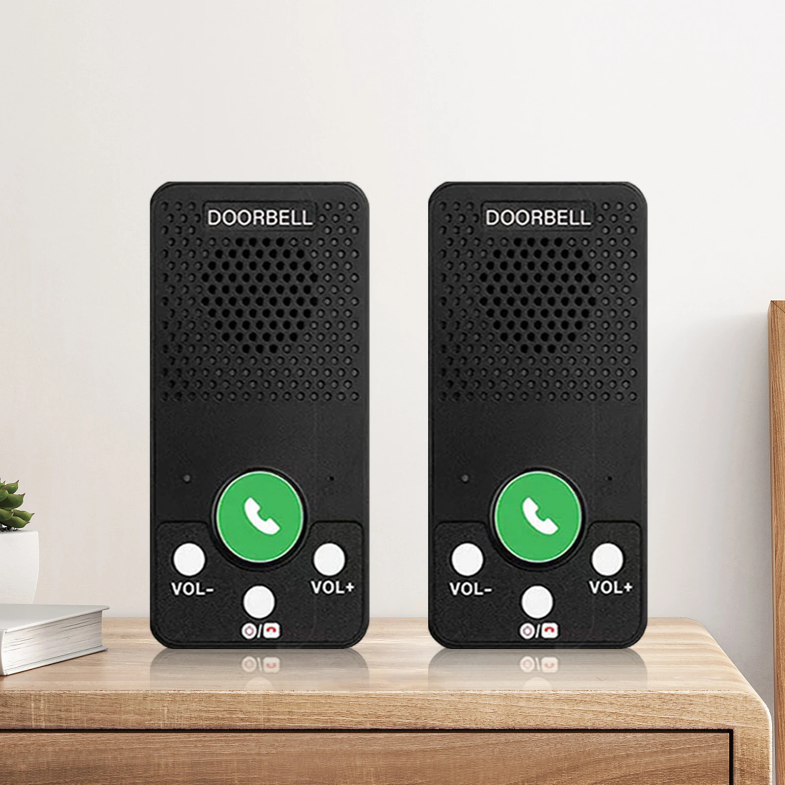 Full Duplex 2 Way Intercom with 4 Chimes 8 Volume Levels Hands-Free Wireless Intercom System for Home House Office