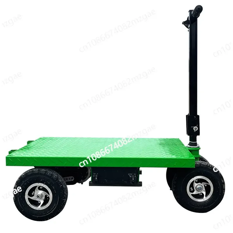 Folding electric flatbed and small mobile vehicle