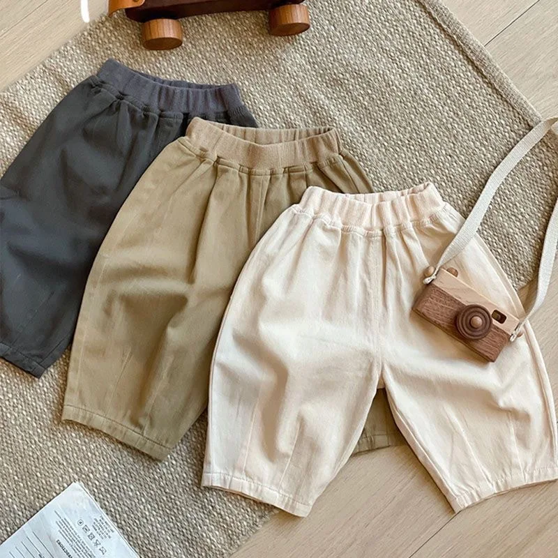 New Children Pants Spring Autumn Casual Sports Trousers Boys Girls Korean Solid Color Fashion Versatile Kids Baby Clothing Pants