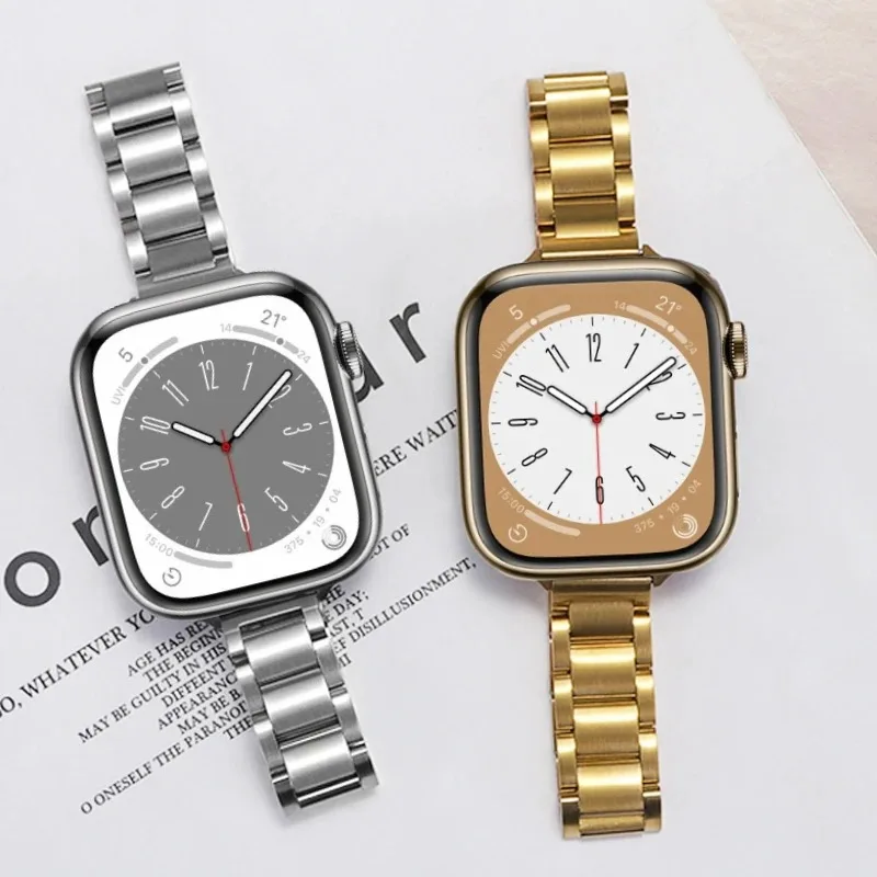 Schlankes Metallarmband für Apple Watch 11 10 42/46mm Edelstahl-Armband iWatch Ultra 3 49mm 9 8 7 6 5 4 3 SE 41mm 45mm 44mm 40mm