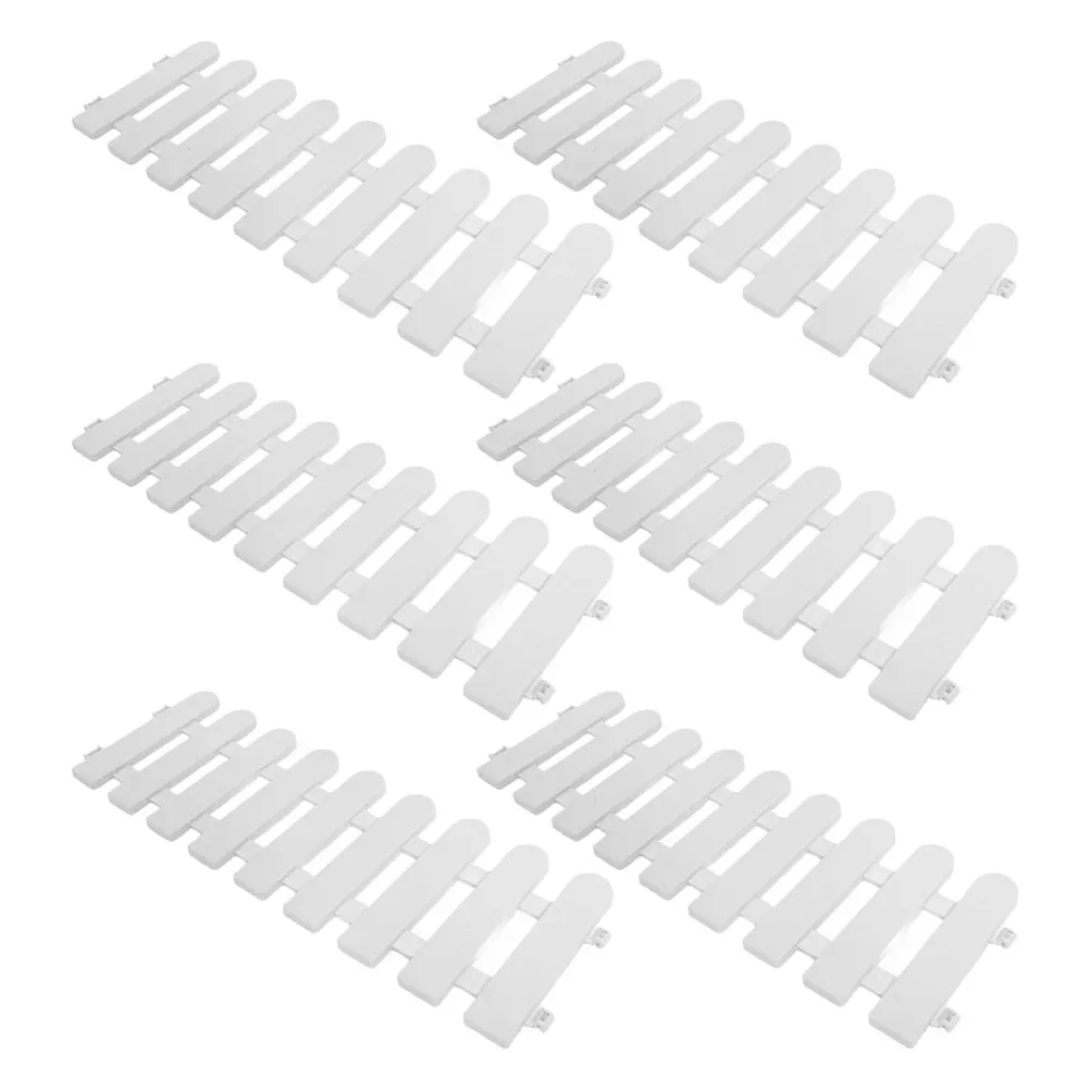 

6 pcs Pet Fence Outdoor Enclosure for Tortoises Small Plastic Garden Fencing White Fence Panels Detachable Easy Installation