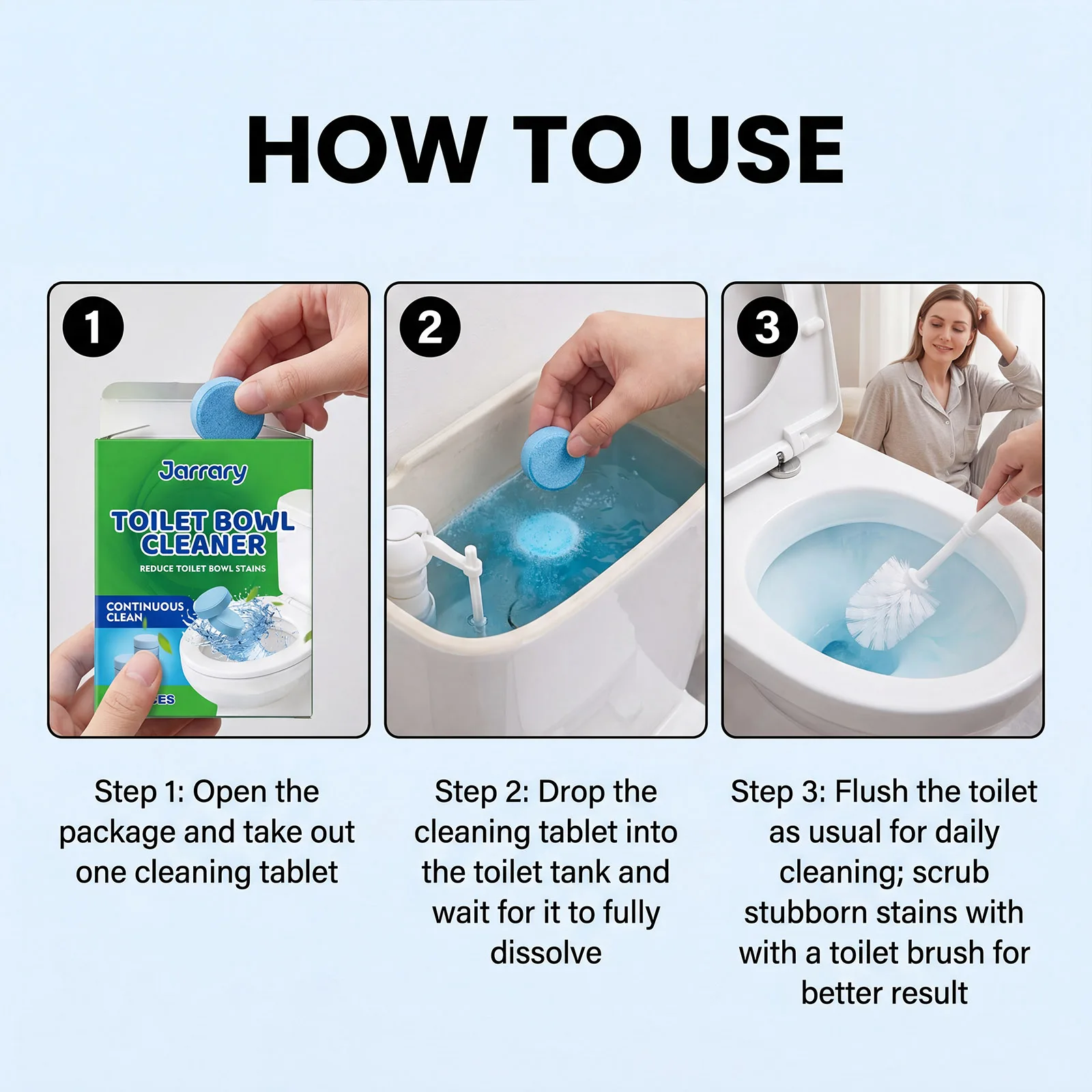 12pcs Toilet Cleaning Effervescent Tablets Home Toilet Bowl Removes Dirt Odor Brightening Home Daily Care Cleaning Tablets view 6