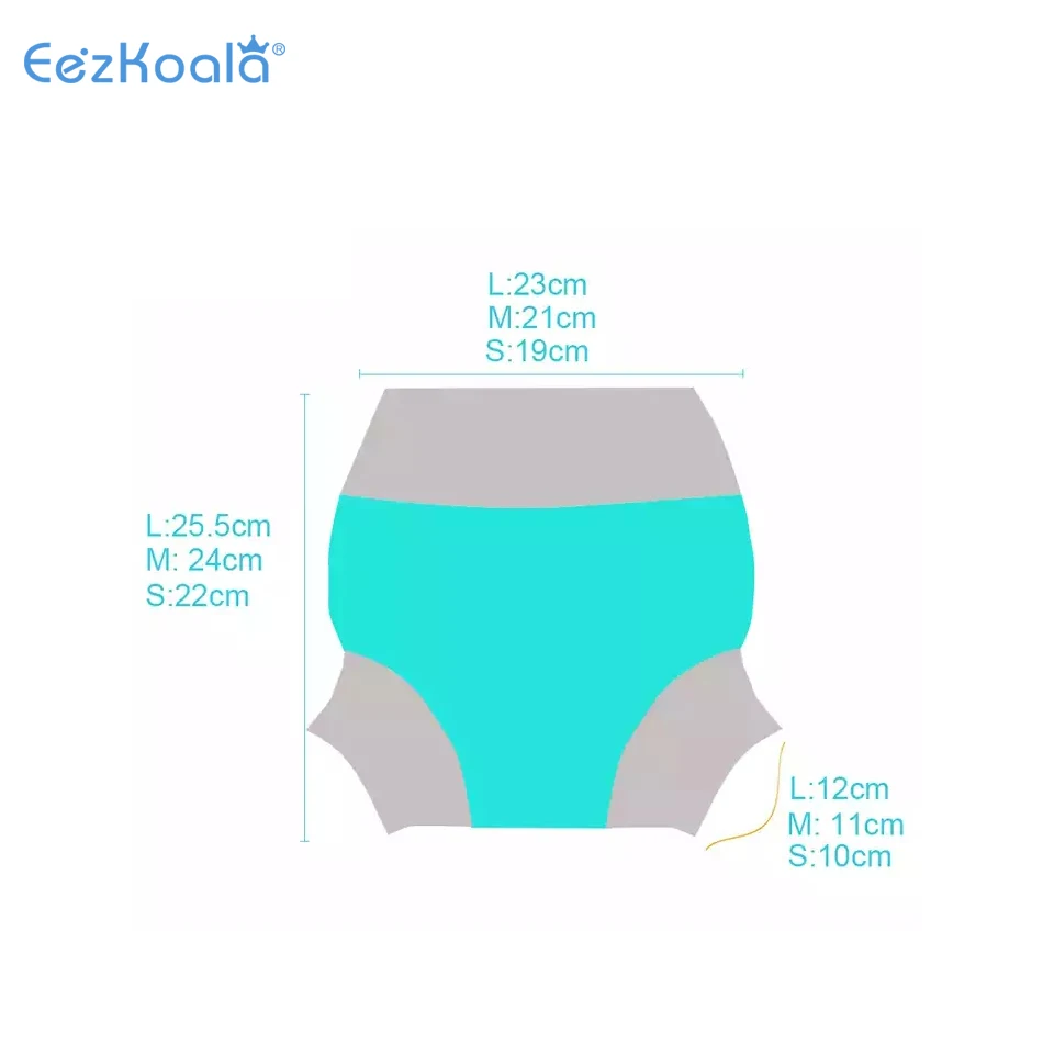 Eezkoala-pañales de natación de cintura alta para bebé, pantalones de entrenamiento para orinal, traje de baño para bebé, pañales de tela estampados, Sandwic