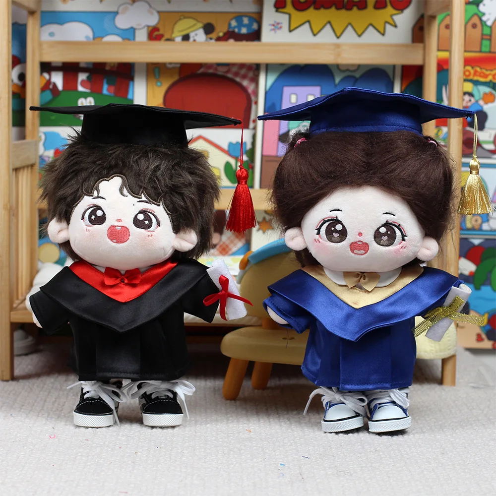 Doll Clothes for 20cm Idol Doll Outfit Accessories Bachelor Gown School Student Graduation Uniform for Kpop Dolls Toys Gift