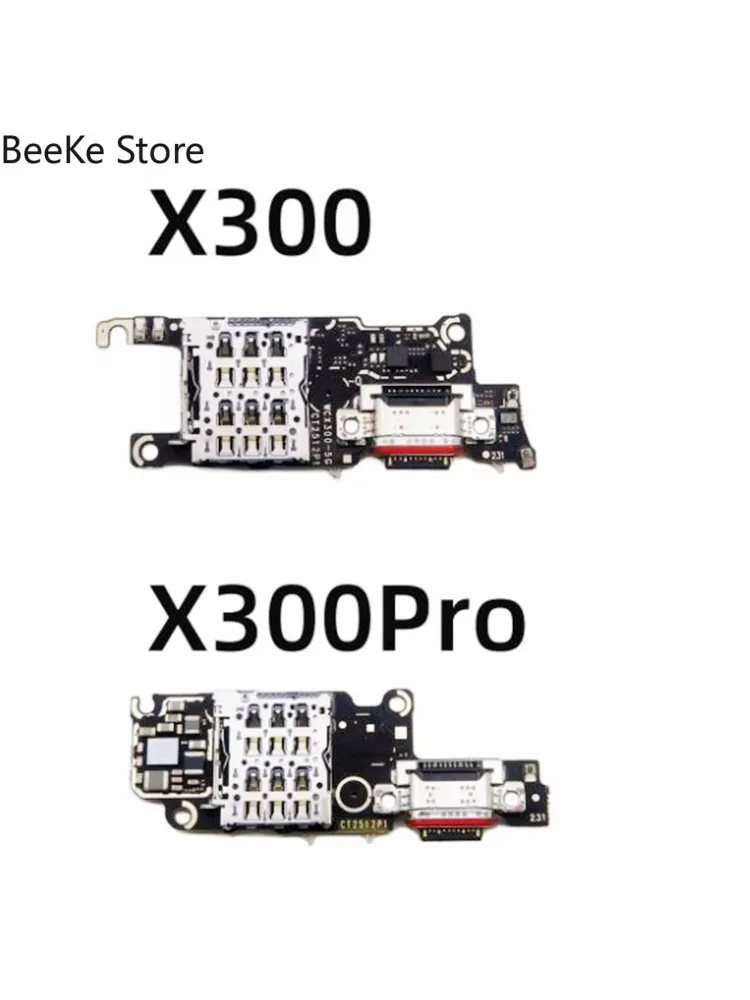 Charger Plug Dock For Vivo X300 Pro，X300 USB Type-C Charging Port SIM Card Reader Board Microphone Connector Flex Cable Repair
