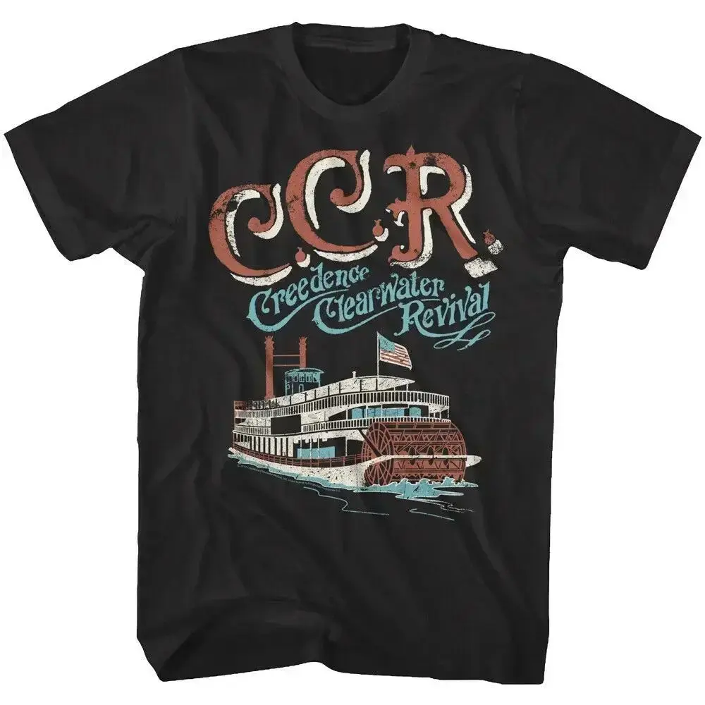 Vintage Rock Tops Creedence Clearwater Revival Bikers Oversize T Shirt Funny Rock T-shirt Cotton Streetwear Tops Clothing Unisex