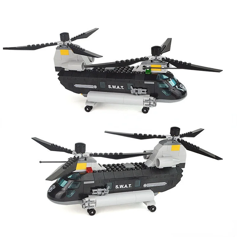 256 pz militare Osprey doppia elica elicottero Building Block modello aereo aereo assemblare mattoni giocattolo educativo regalo per bambini