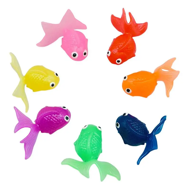 New 5/10/15/20Pcs Colorful Floating Goldfish Toy Set Realistic Design For Kids Bath Time Water Play Games