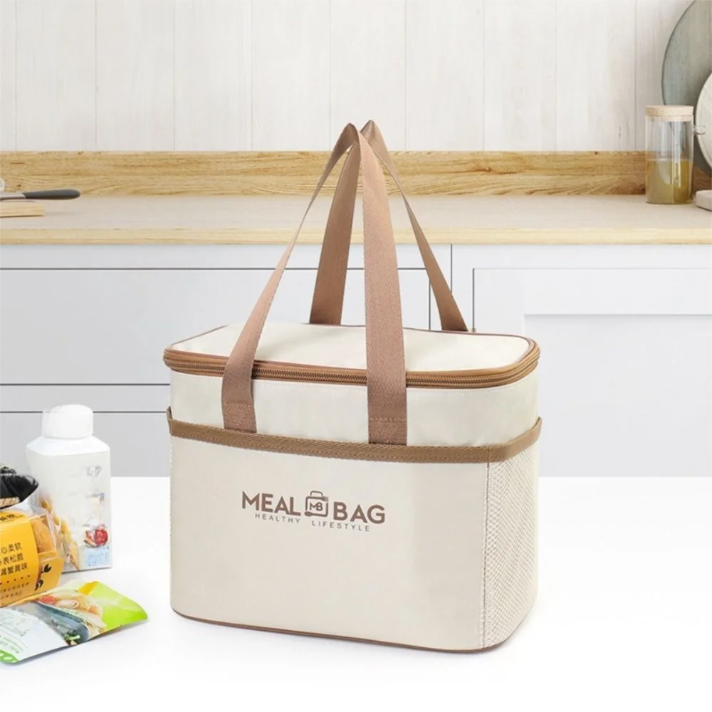 Portable Aluminum foil Lunch Box Storage Bag Thickened Oxford Thermal Insulation Bag Thermal Large Capacity Lunch Bag Picnic